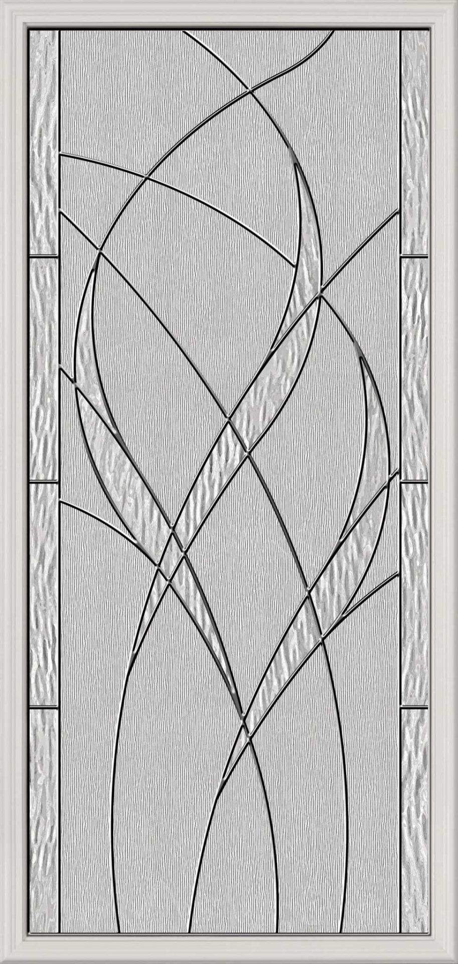 Waterside Black Chrome Glass β Decorative door glass insert